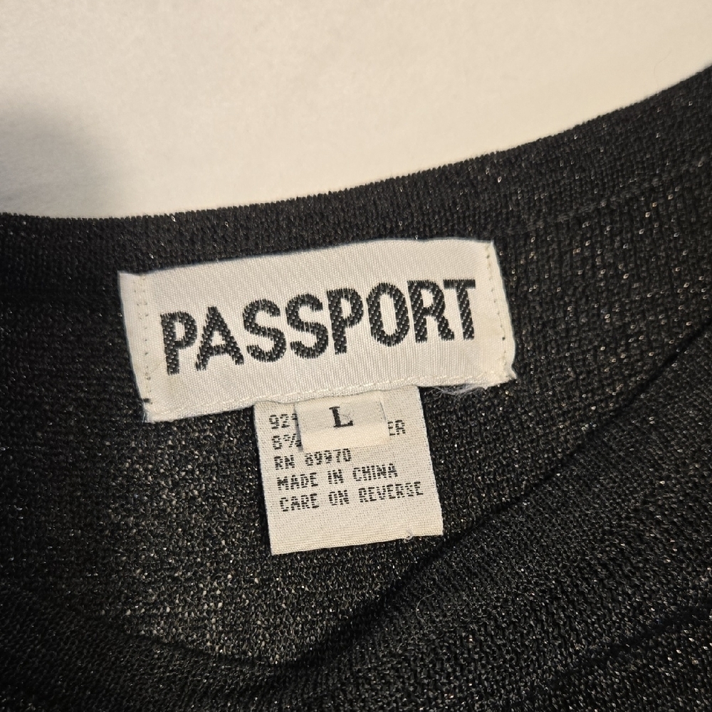 Vintage Passport Black Sequin Tank Top - Picture 2 of 10